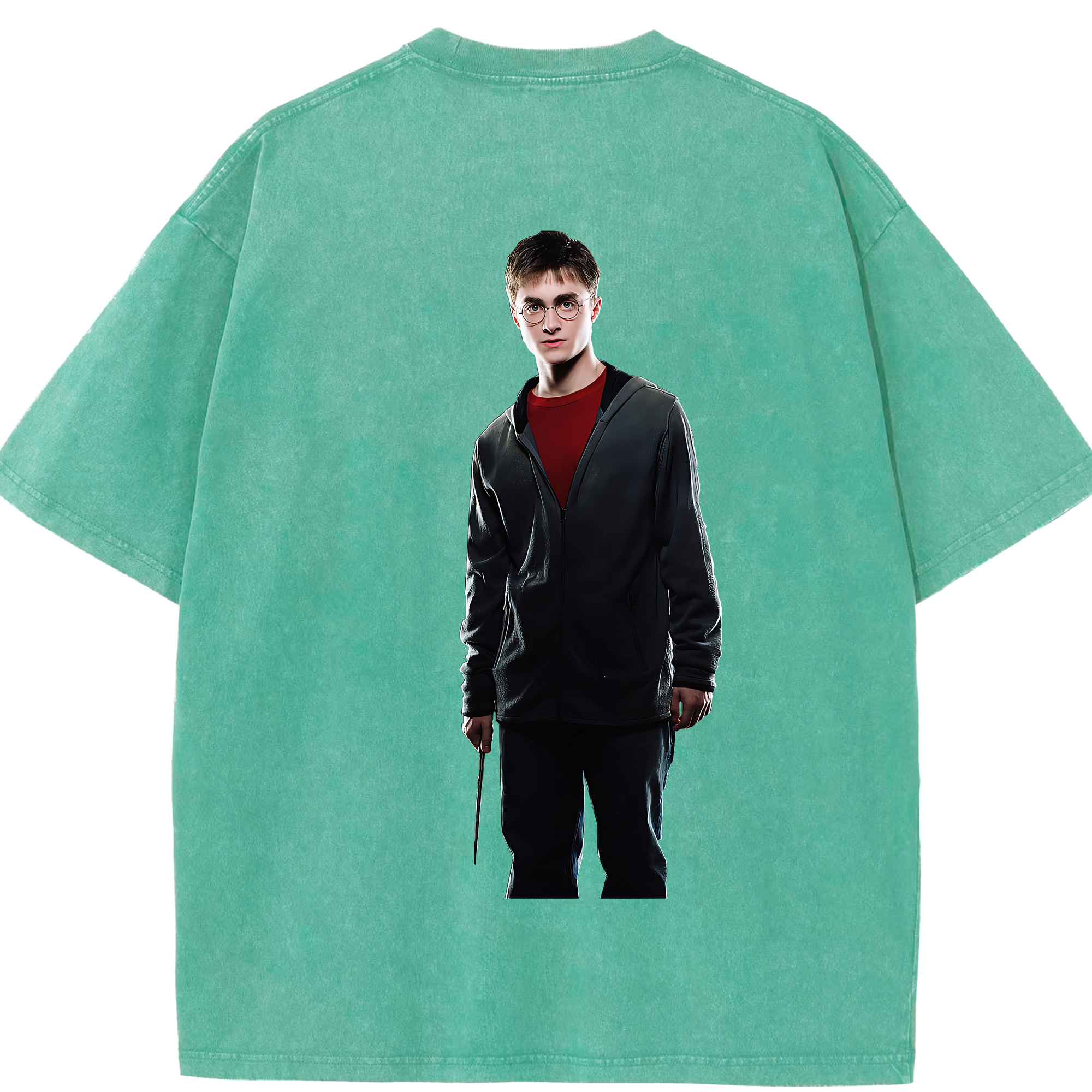（画像用） Harry Potter ハリー・ポッターシリーズ 綿100% ヴィンテージ風 半袖Tシャツ（背面プリント）